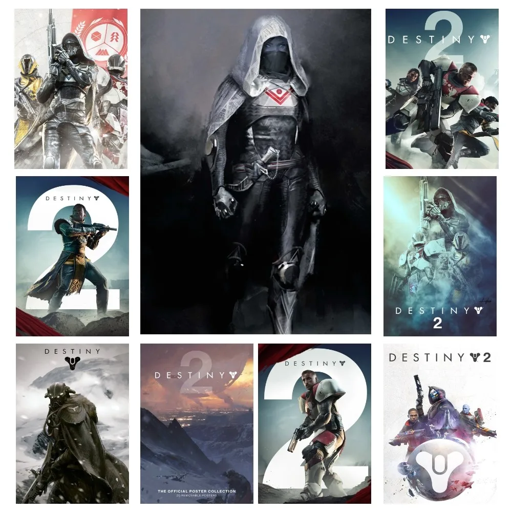 Destiny Role Playing Video Game Hanging Wall Scoll Fabric Decorative  Horizontal Poster (21.6 x 13.8) - PUDEN20: Posters & Prints 