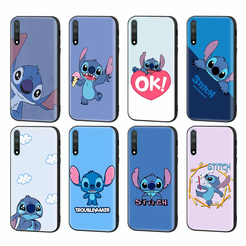 Custodia Morbida Nera Stitch Per Samsung Galaxy S7 Edge J2 Prime J4 Core J5 Plus J7 Duo J8 Pro