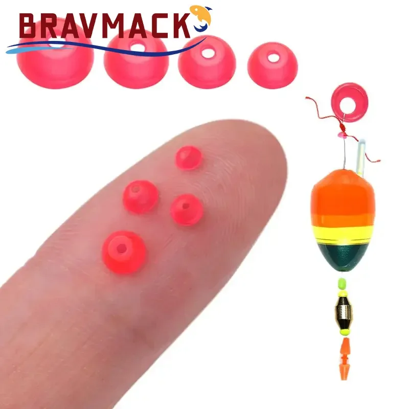 BRAVMACK-Luminous Half Round Stopper Beads for Sea Fishing Floating Tackle Accessories 100PCs