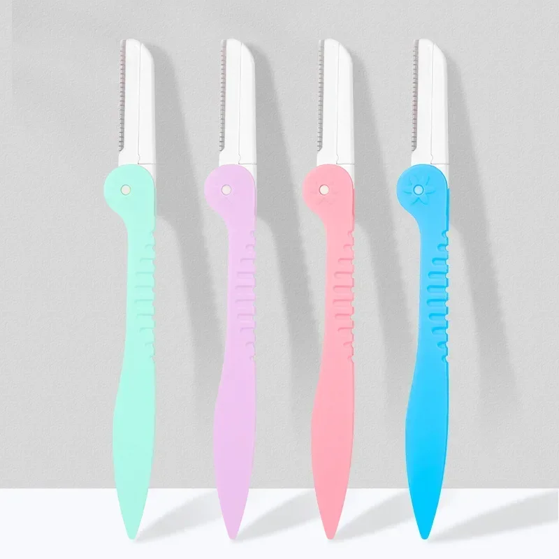 Safe Folding Ladies Face Shaver Eyebrow Trimmer Blade Anti-Scratch Razor Makeup Tools Eyebrow Trimmer Face Razor For Women 1pcs
