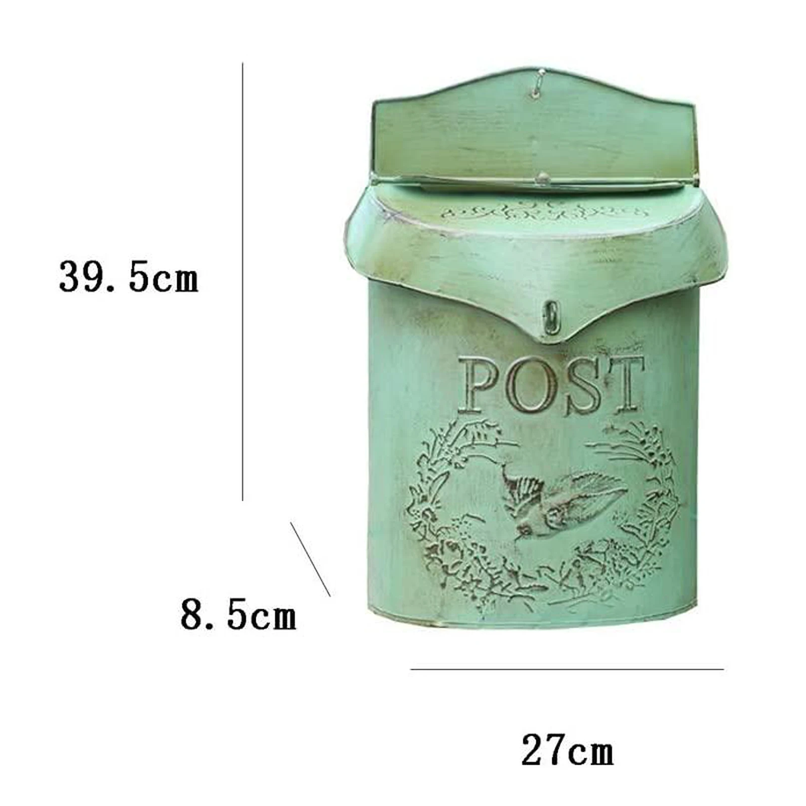 Vintage European Wall Mounted Mailbox Farmhouse Post Waterproof Garden Decor