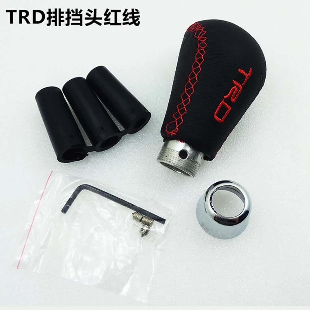 

Universal JDM TRD Leather Gear Shift Knob For TOYOTA Gearshift Shifter Stick Lever Head Ball MT ARM MOMO For TRD Racing