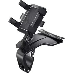 Universal 1200° Rotating Dashboard Car Phone Holder with Big Clamp (Black)