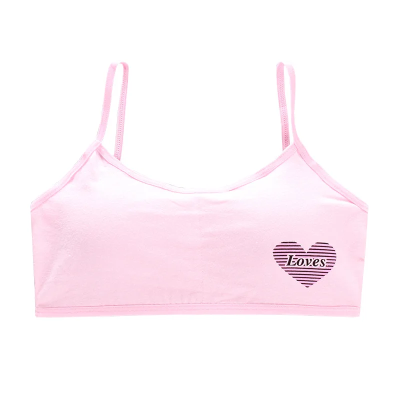 Cotton Girls Training Bra Adolescente Girl's Sport Bras Teen Girl Underwear Push Up Teens Bras With Chest Pad training bra sports bra cotton bra