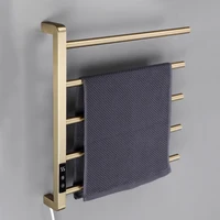 ห้องน้ําไฟฟ้าราวแขวนผ้าเช็ดตัวสแตนเลสแปรงทองสมาร์ทชั้นวางผ้าขนหนูไฟฟ้าซ่อนสายสัมผัสผ้าเช็ดตัวอุ่น 2