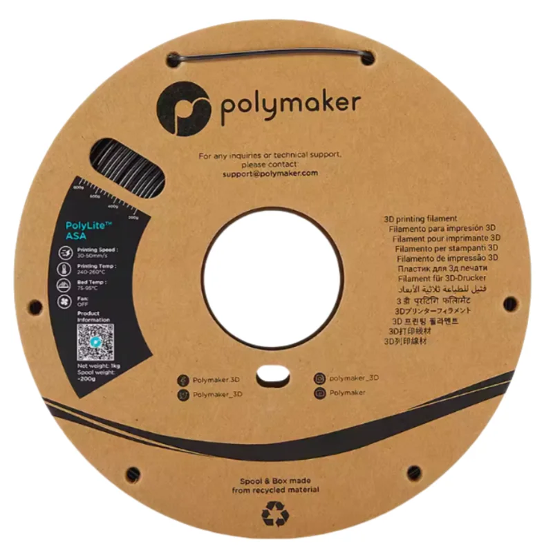 Polymaker Polylite ASA 필라멘트 1.75mm 1kg 고품질 3D 인쇄 필라멘트 ASA 1kg Filamento 3d
