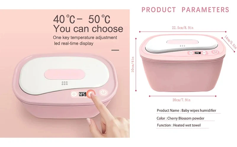 Wipes Warmer Box Wet Baby Tissue Facial Mask Portable Electric Constant Temperature Dispenser Thermostat Warms Quickly 45-55℃