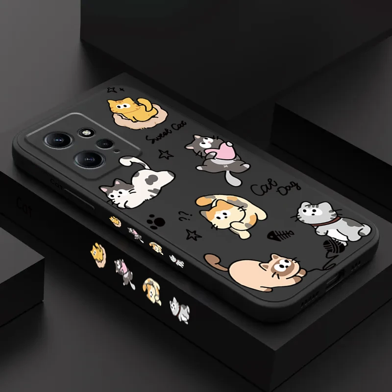 Playful Cat String Ball Matte Soft Phone Case