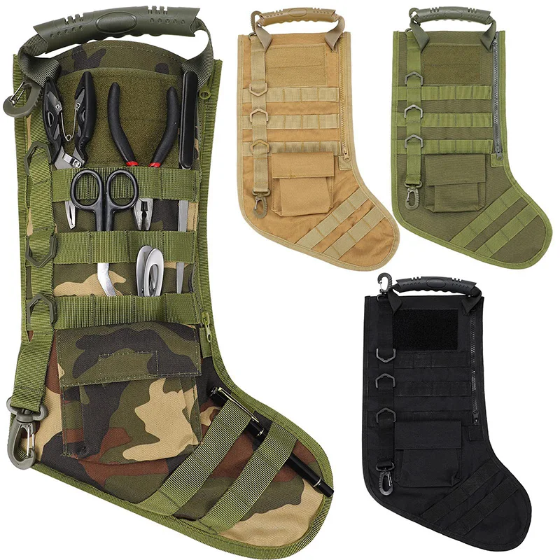 

Tactical Bag Molle Christmas Stocking Socks Ammo Bullet Pouch Hanging Storage Handbag EDC Pocket Outdoor Accessories