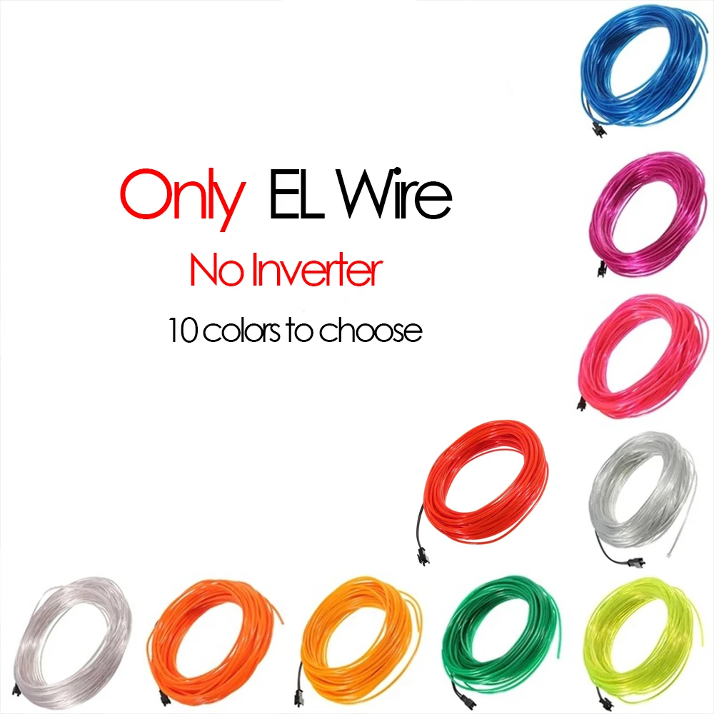 Alambre LED Neón Flexible 2.3 Mm: Luz Electroluminescente Para Cosplay, Fiestas Y Disfraces | Eléctrico, Brillante Y De Bajo Consumo | A+++ | Cuerda Luminosa Para Decorar