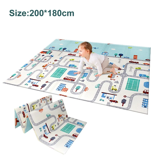 Baby Play Mat Foldable Xpe Puzzle Mat Educational Children's Carpet Double-sided Climbing Pad Kids Rug Activitys Games Toys 2