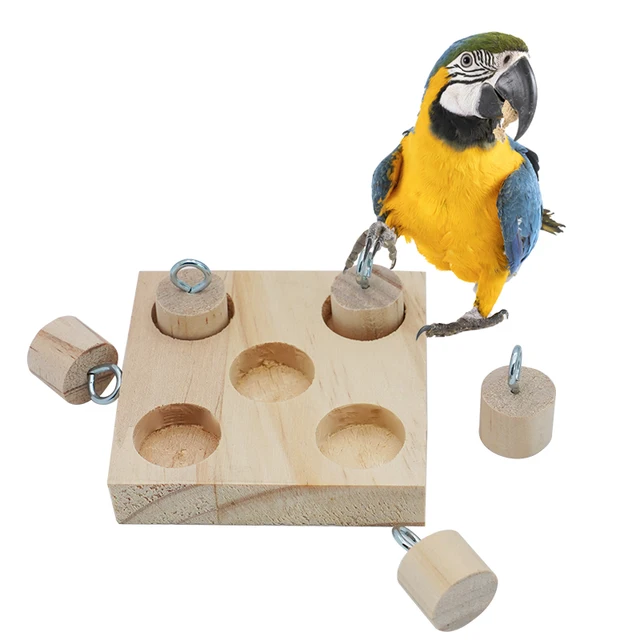 Budgie Educational Toy Bird Puzzle Toy Blocks For Parrots