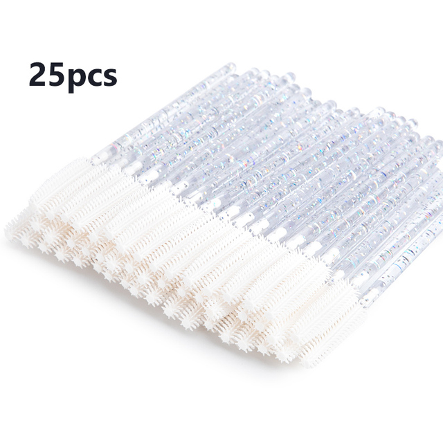 Crystal Eyelashes Brush Comb 25/50Pcs Eye Lashes Extension Mascara Wands Makeup Professional Makeup Beauty Tool