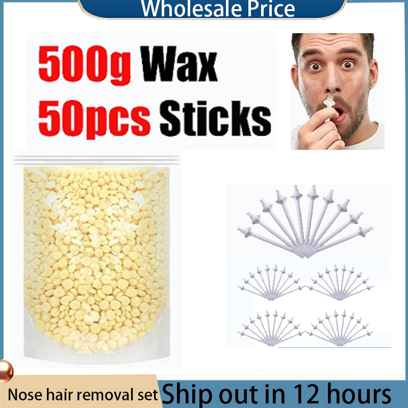 Painless Nose Hair Removal Tool Nose Hair Stick Wax Bean Set Wax Applicators For Accessories Beeswax Safe nose wax kit