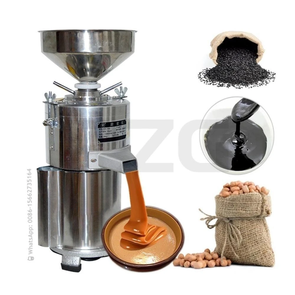 

15kg/h Peanut Butter Maker Machine Sesame Nut Crusher Colloid Mill Tahini Grinding Making Machine Stainless Steel Food Processor