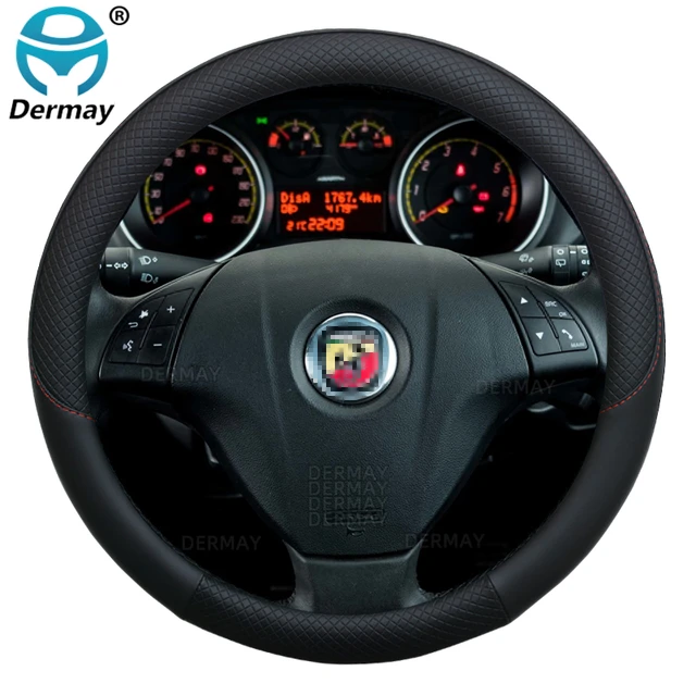 Per Fiat Grande Punto Avventura Urban Cross Abarth Punto copri volante Auto  in pelle 100% accessori Auto di marca DERMAY - AliExpress