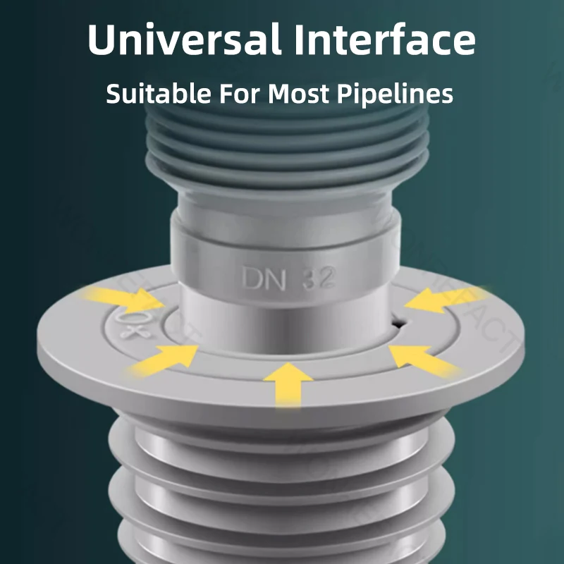 Universal Drain Pipe Sealing Plug Bathroom Drains Sewers Connecting Accessories Washing Machine Silicone Sewer Sealing Ring sewer seal ring drain seal plug