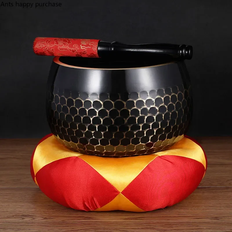 Copper Bowl Buddha Sound Bowl Buddhist Supplies Tibetan Bowls Sacrificial Music Therapy  Tibetan Singing Bowls Set Mat Stick 2