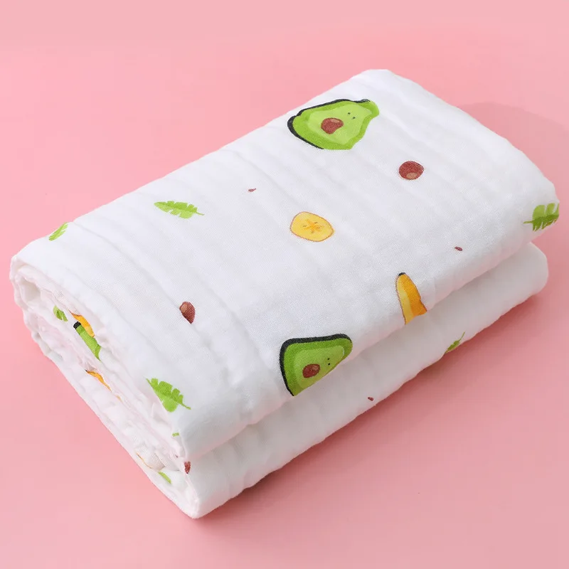 Baby Bath Towel Boy Girl Cotton Blanket For Newborn Bathrobe 4-Layer Gauze Washcloth Infant Swaddle - 3
