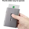 Metal Business Card Holder Hand Push Card Case Bank Card Membership Package Ultra Thin Business Card Packaging Box Organizer 4