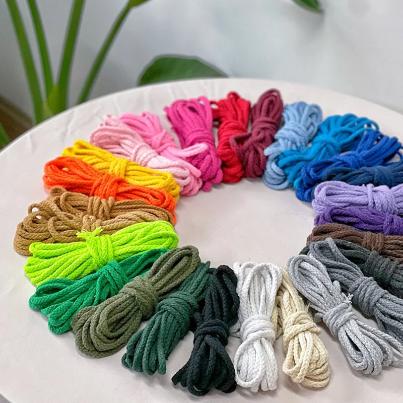 Polyester Rope, Colored Rope 6mm, Soft Cord Macrame, Strong Cord, Crochet  Yarn, Polyester Rope, Nylon Colored Cord, Craft Cotton Rope 