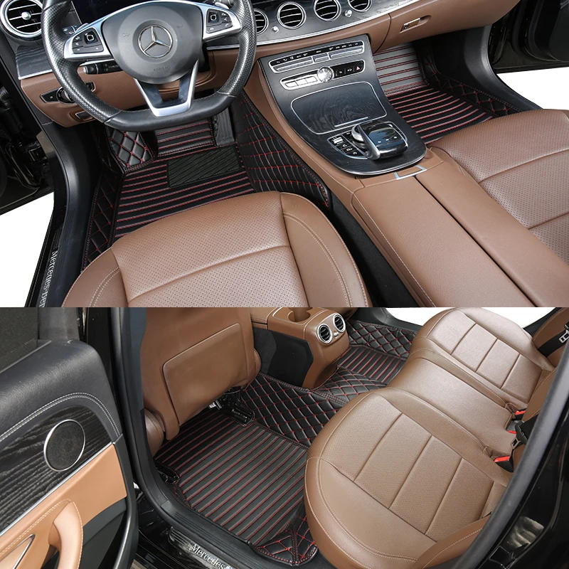 Custom NAPPA Leather Floor Mats For Opel Corsa d 2007 2014 Auto NO