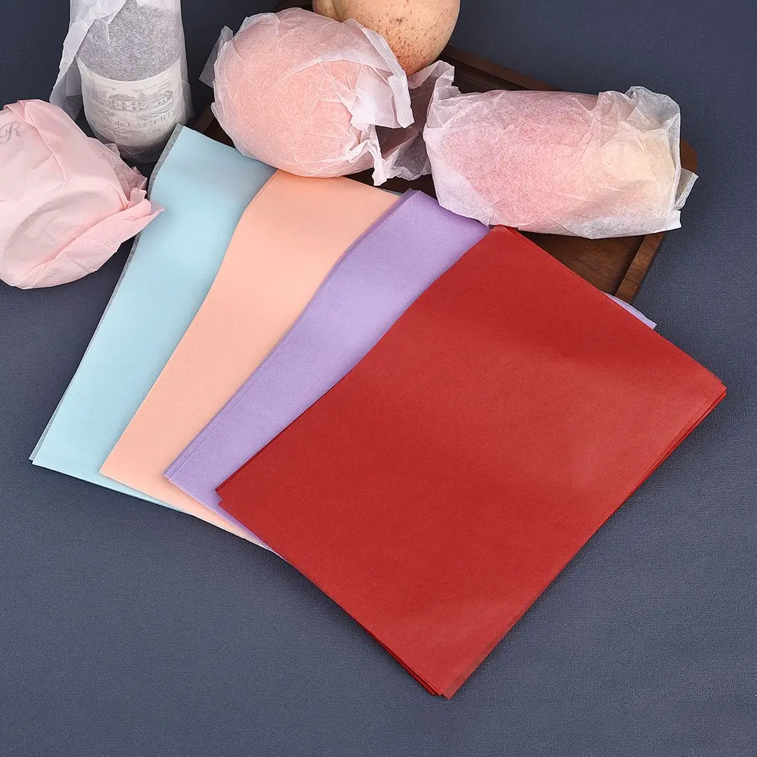 DIY 수제 반투명 와인 포장지 선물 포장, 의류 셔츠 신발 라이너 티슈 페이퍼, A4, A5, 100 개