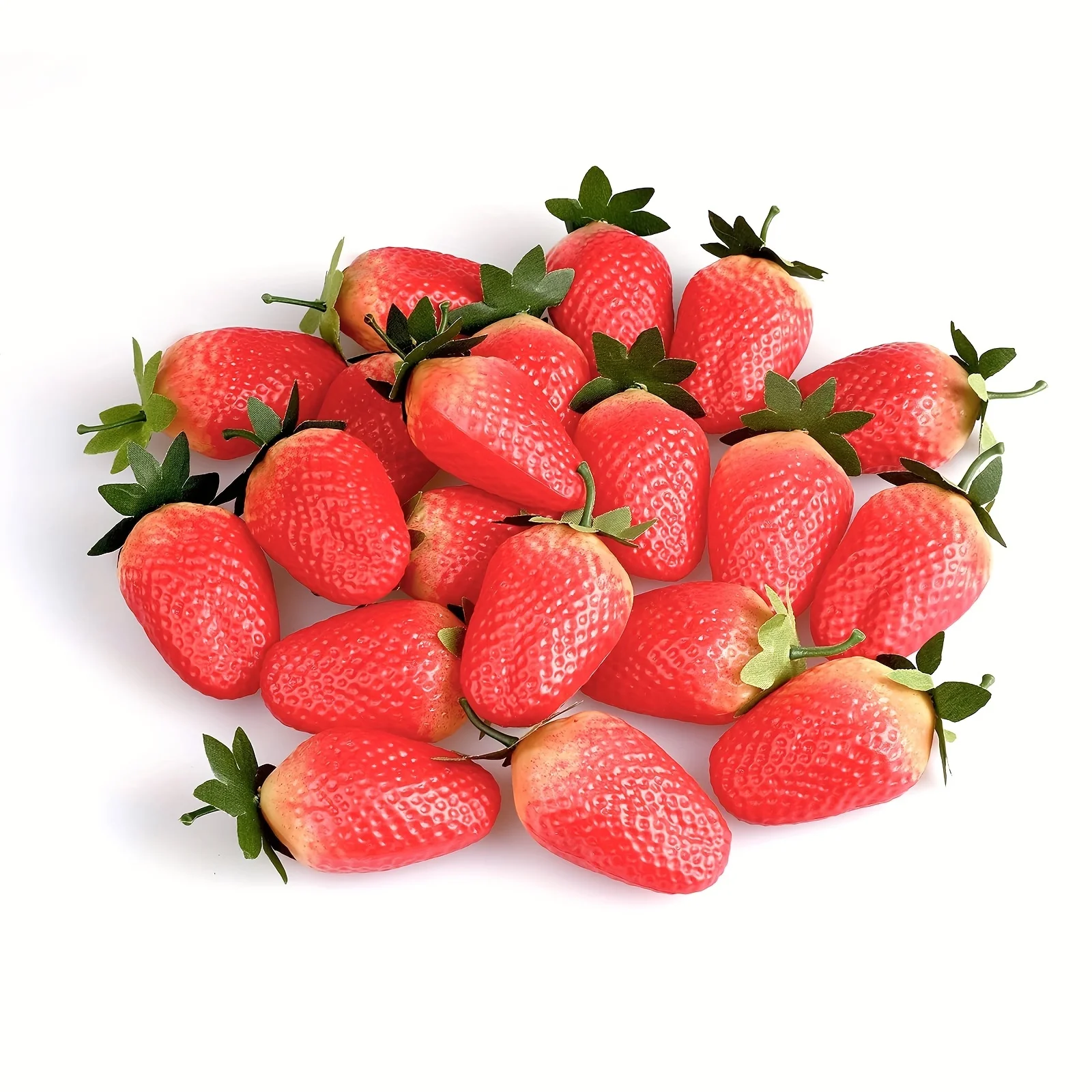 Artificial Strawberries Lifelike Plastic Strawberries Artificial Fruit Home Kitchen Party Decoration 6pcs artificial fruits and vegetables
