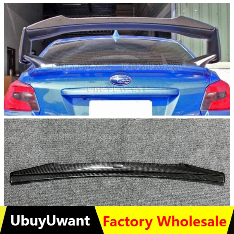 Real Carbon Fiber CAR Rear WING Trunk Lip Spoiler FOR Subaru WRX STI