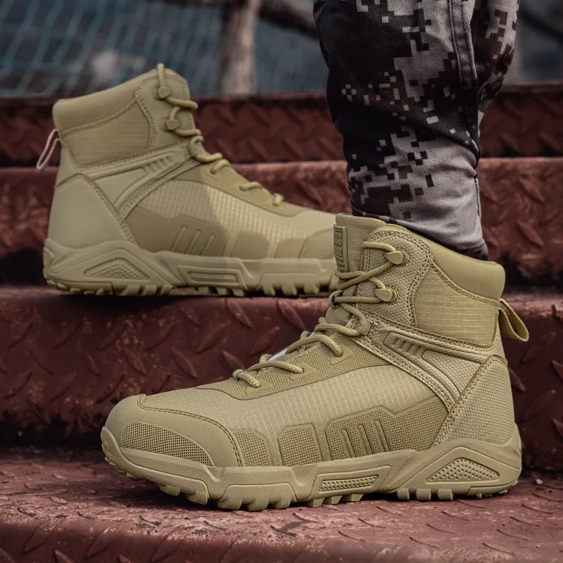 

Waterproof Men's Military Boots Hiking Desert Tactical Boots Men Special Force Climbing Shoes Sports Ankle Boots Mens Work Boots