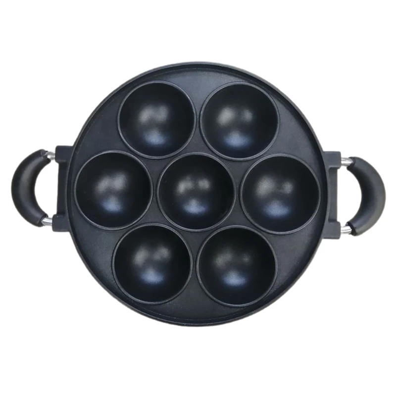 Kitchen Cookwares 7 Holes Octopus Balls Plates Home Cooking Baking Forms Molds Tray Baking Pan Non-stick Cooking Pots A0NC images - 6