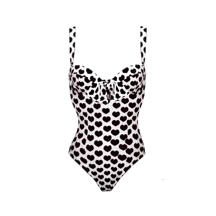 New Printed One-piece Swimsuit Women's Beach Suit Skirt Swimwear Ruffle Sleeve Bikini Swimsuit Cover Up Beachwear Bathing