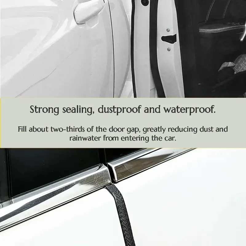 Enhanced U-Shape Rubber Edge Trim Seal for Vehicle Door Protection, 16.4 ft