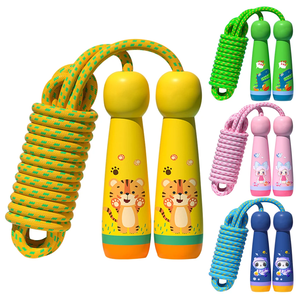 

Skip Tough And Comfortable Adjustable Lumber Handle Cotton Cord Knot-free Outdoor Activity Fitness Exercises For Beginners