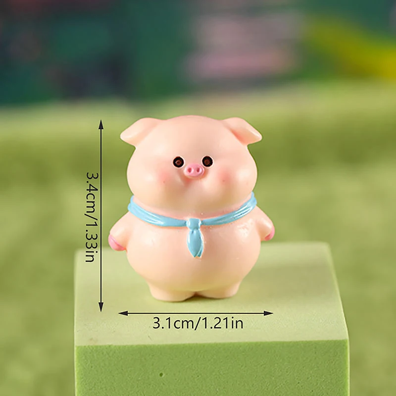 Cute Mini Pig Figurine for Micro Landscape and Fairy Garden Decor
