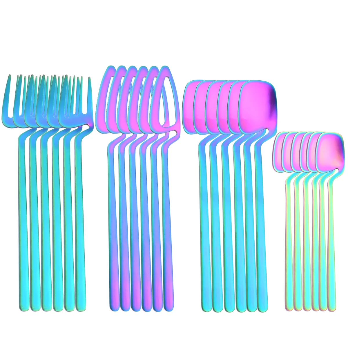 

Zoseil 24Pcs Cutlery Set Stainless Steel Tableware Suit Knife Fork Spoon Matte Flatware Kitchen For Western Home Cutlery Set
