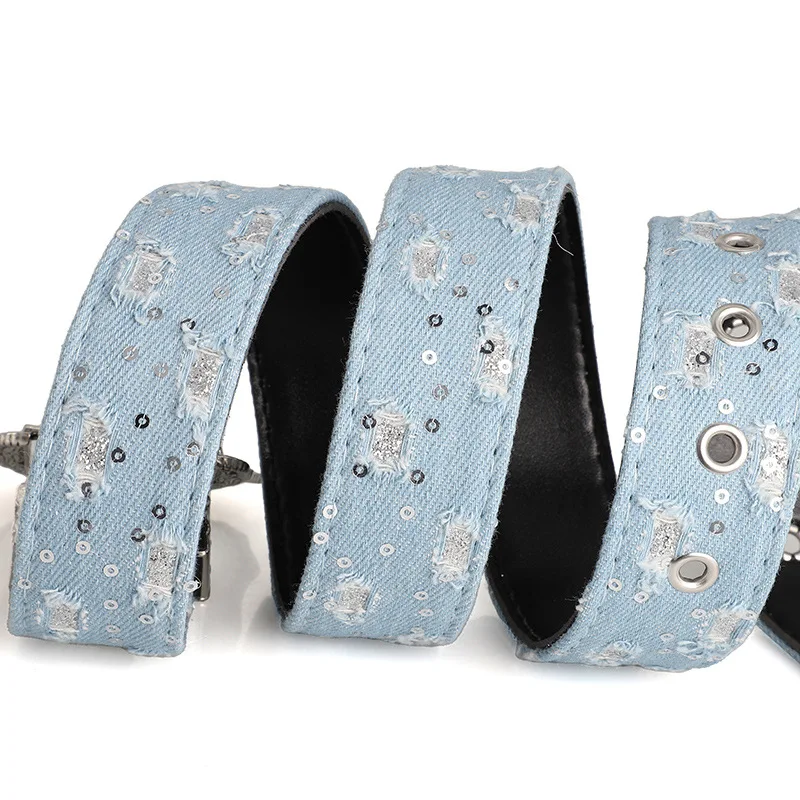 Damen-Gürtel im Retro-Casual-Trend mit Strass-Schnalle, Street-Ripped-Denim-Stil, Punk-Rock, vielseitiges Modeaccessoire, für Männer und Frauen – Detail 16