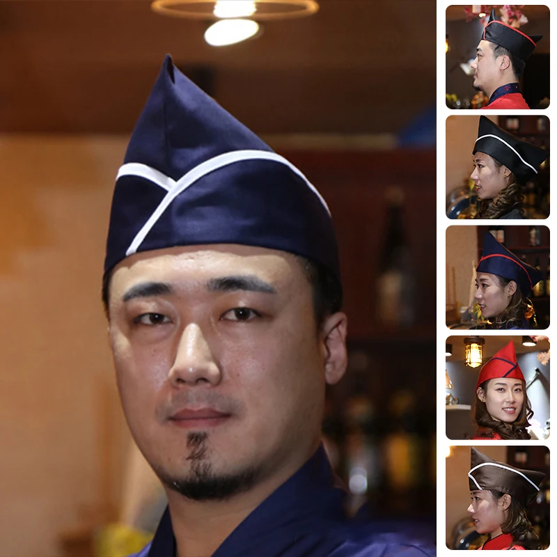 Sushi Restaurant Japanese Chef Boat Cap Men Women Cuisine Chef Hat Hotel Kitchen Cooking Dust-Proof Winehouse Waiter Work Hat chef hat