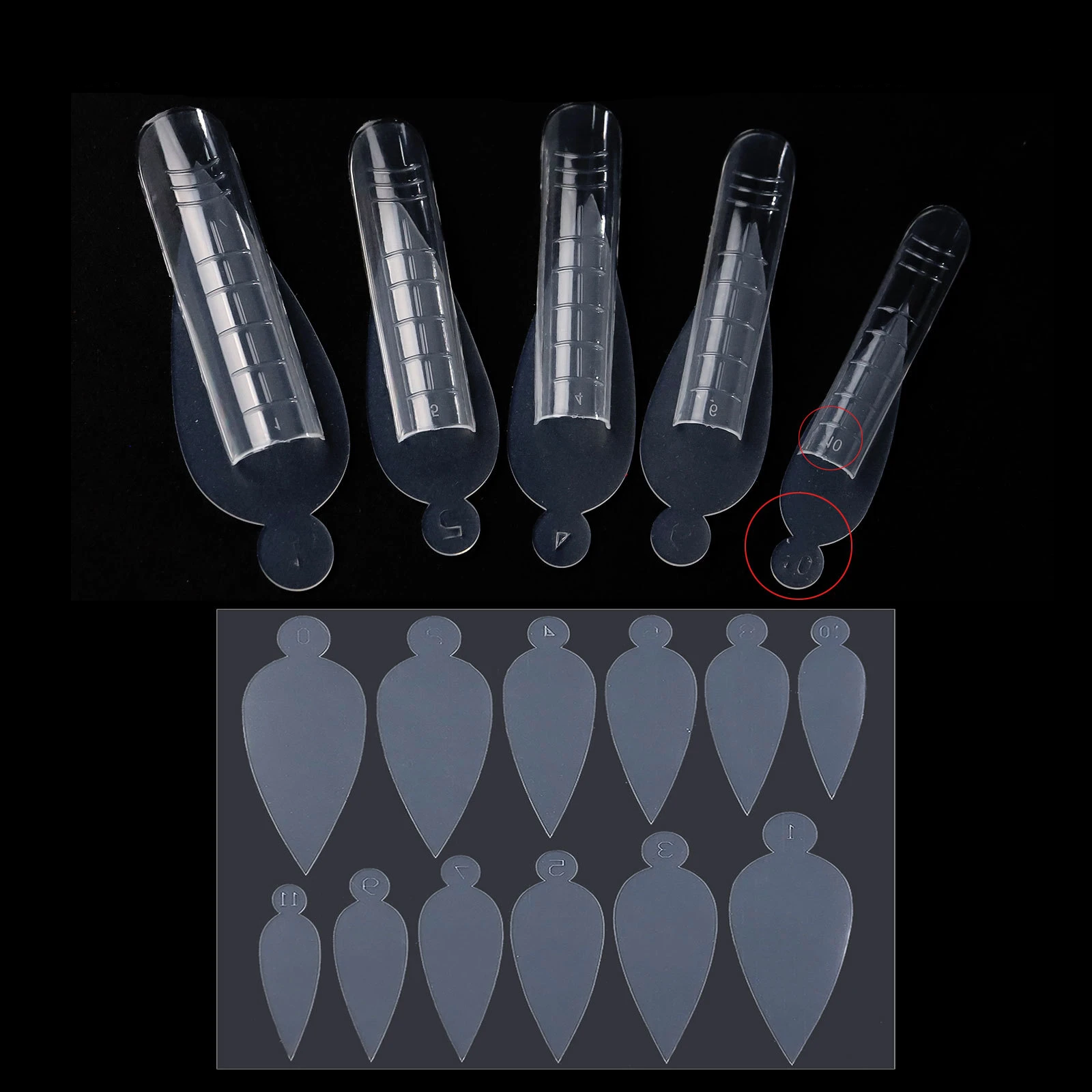 Description Picture 5 of itemDual Nail Forms Silicone Pads False Tips For Nails Gel Extension Quick Building Reusable French Sticker Mold Soft Manicure Tools