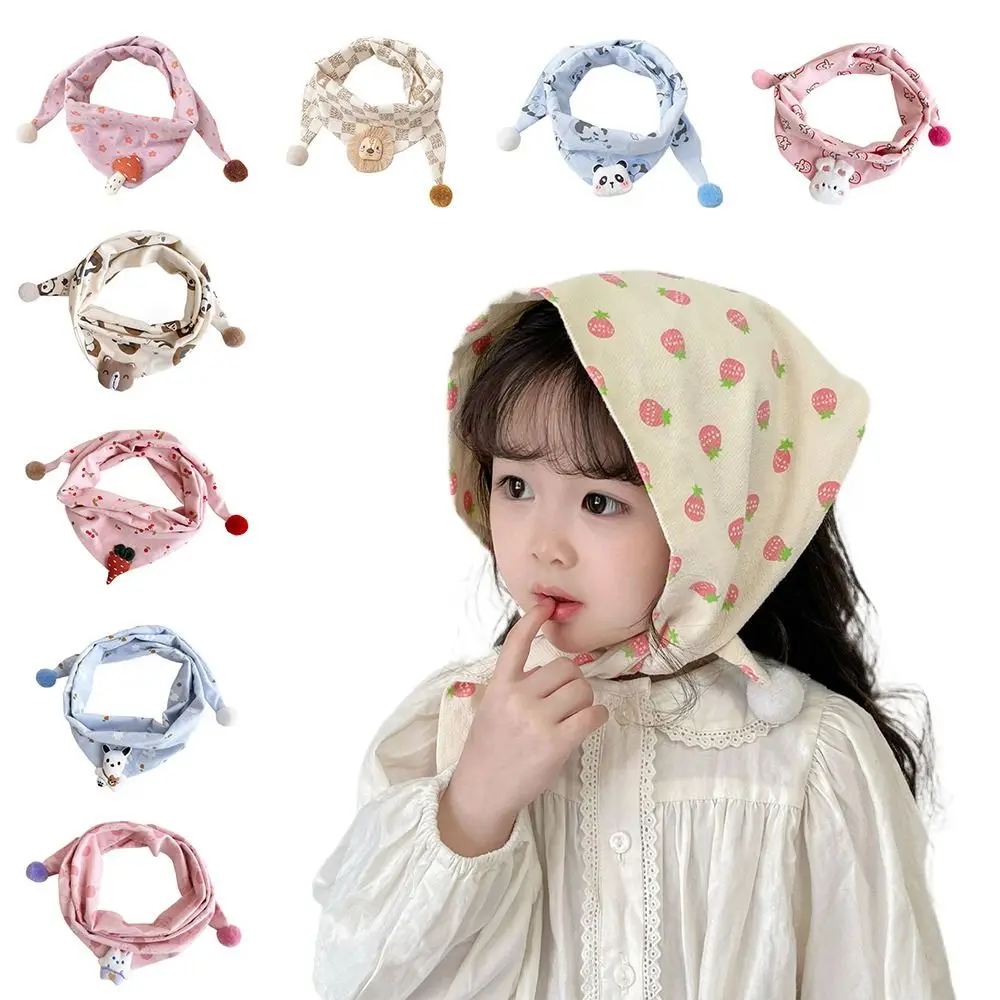 Bib Thermal Neck Warmer Windproof Thickening Boys Girls Knitting Scarf Neckerchief Cartoon Children Kids Winter Scarves