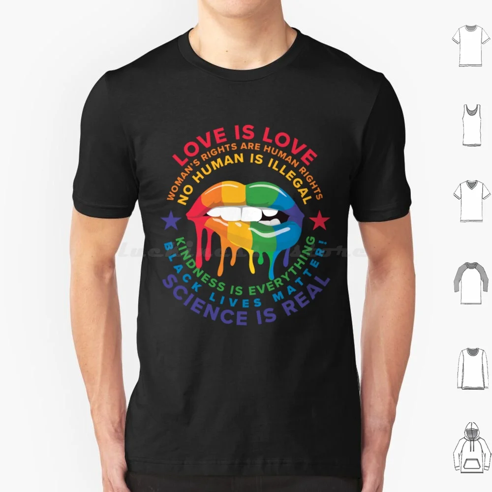 

Футболка Pride Blm с радужными губами и надписью Love 6Xl