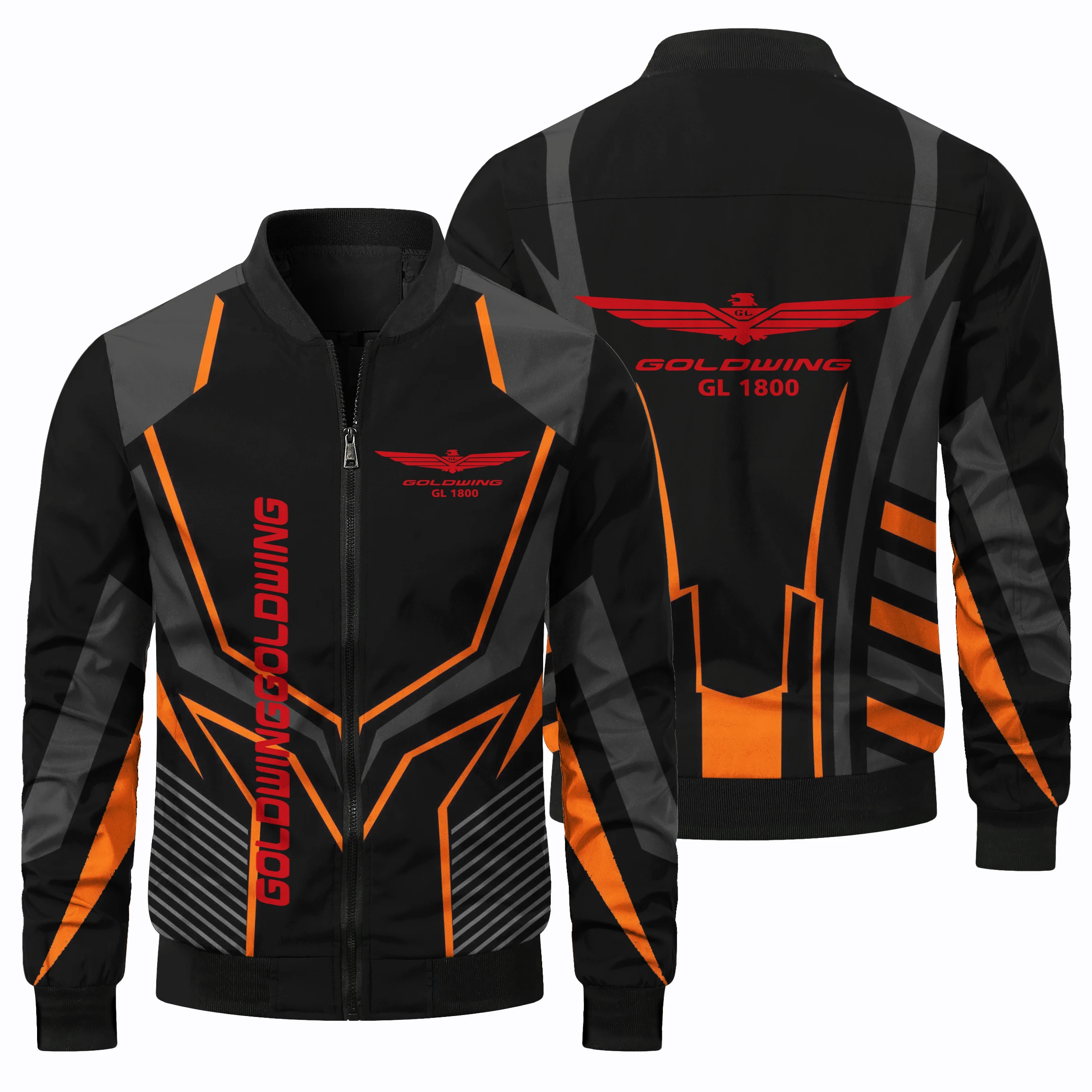 thumbnail image 1 of Nueva chaqueta de manga larga con estampado 3D para hombre, clásica, para carreras, deportes al aire libre, ciclismo, chaqueta de cuello redondo con cremallera a la moda, 1 of 5