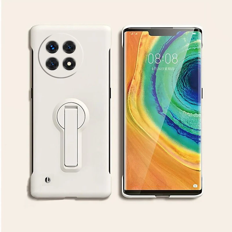 Sleek Frameless Phone Case with Holder - PC Thin Protector Cover