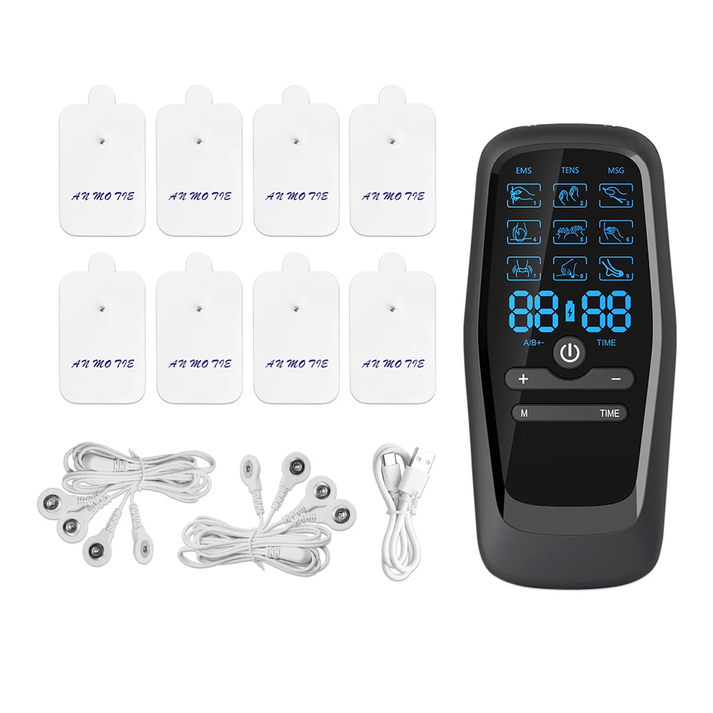 Ems Eletric Professional Muscle Stimulation Fisioterapia Tens Unit Machines Pulse Impulse Mini Full Body Massager 9 Modalità