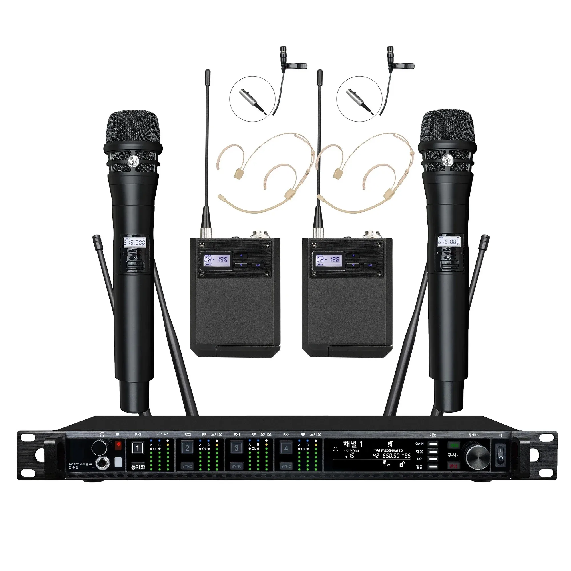 Leicozic 전문 무선 마이크 KSM11 KSM8 라디오 시스템 4 채널 마이크로폰 헤드셋 마이크 무대 용 Lavalier Microfono