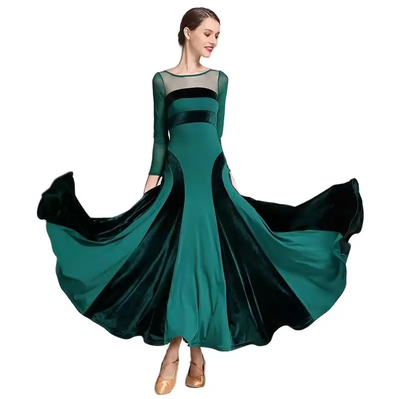 

Red standard ballroom dress women waltz dress fringe Dance wear ballroom dance dress modern dance costumes flamenco dress