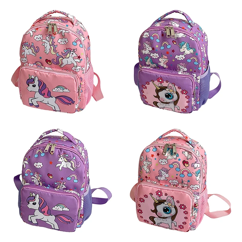 Children's Rainbow Schoolbag Kids Unicorn Cartoon Backpack Kindergarten Primary School Backpacks Trendy Waterproof Bookbag