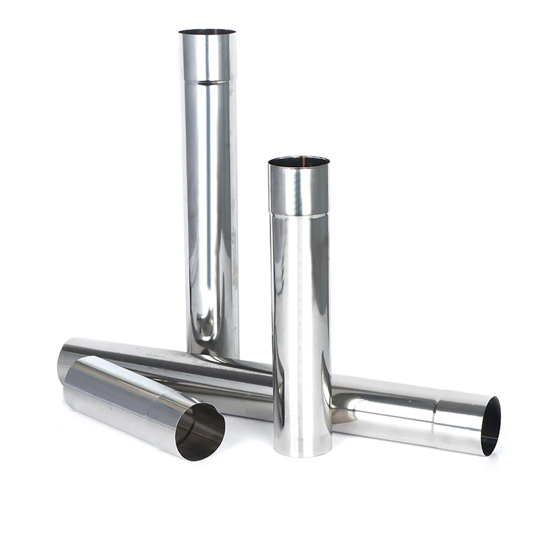 1Pcs Stainless Steel Stove Pipe Chimney Stove Boiler Exhaust Pipe Flue Liner 20cm/30cm/40cm/50cm