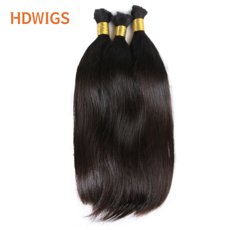 Straight Bulk Hair Blond Color Human Hair Bulk High Quality 50g 100g/pc Virgin Remy Natural Blond Color Machine Made