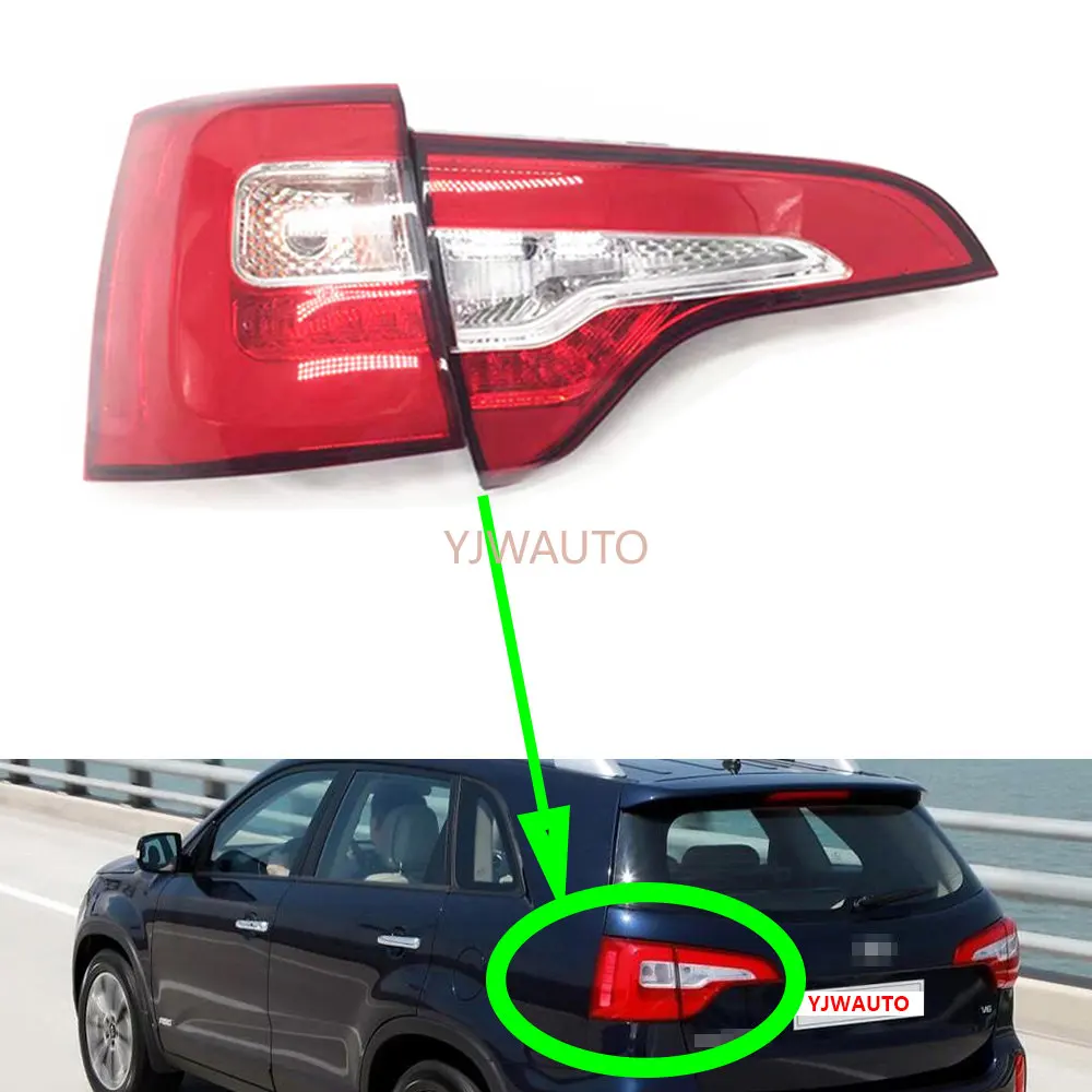 Montaje de luces traseras para Kia Sorento 2013 2014, luz de freno